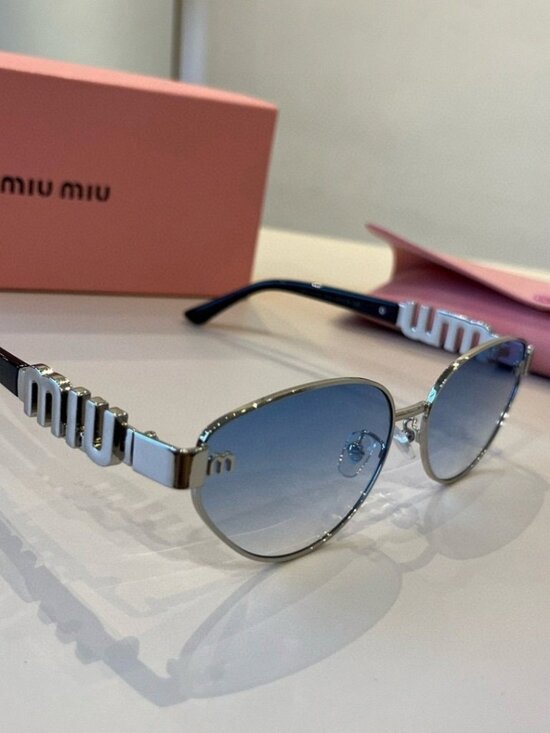 Miu Miu Cat-Eye Sunglasses with Blue Lenses main image 4